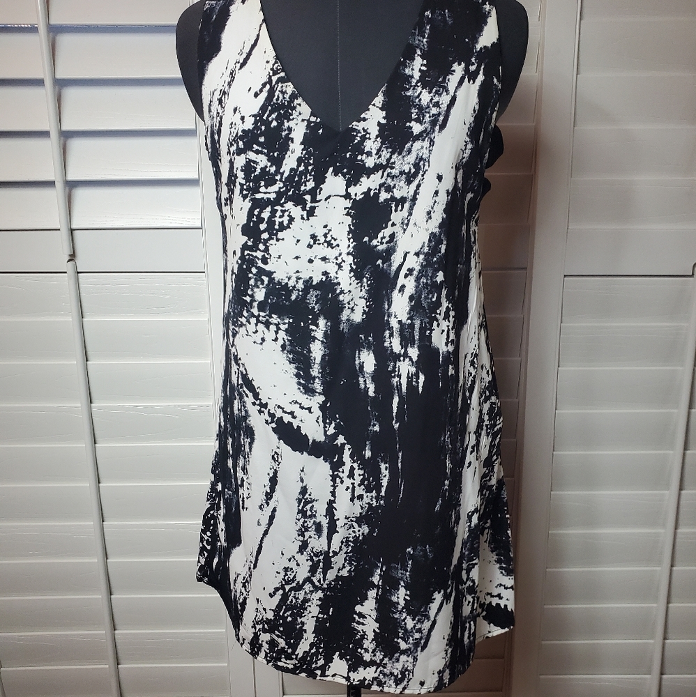 4Sienna marble pattern dress M